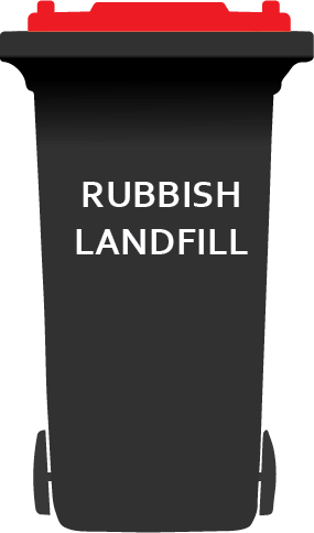 New landfill wheelie bin for rubbish