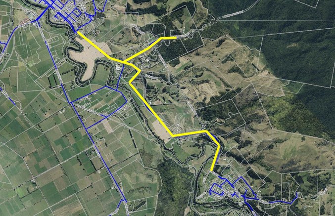 Water shutdown map - SH2 between St Joseph school and Rahu Road, Old Reservoir Road, Goldfields Road